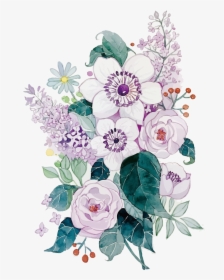 Flower Watercolor Vector Design Floral Painting Clipart - Free Flowers Watercolor Vector, HD Png Download, Free Download