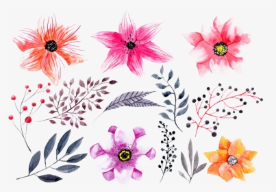 Watercolor Flowers Png Hd Photo - Watercolor Painting, Transparent Png, Free Download