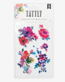 Watercolor Florals Tattly, HD Png Download, Free Download