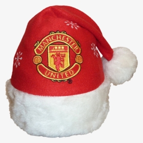 Man Utd Christmas Hat Transparent Background Clothing - Christmas Cap Png Original, Png Download, Free Download