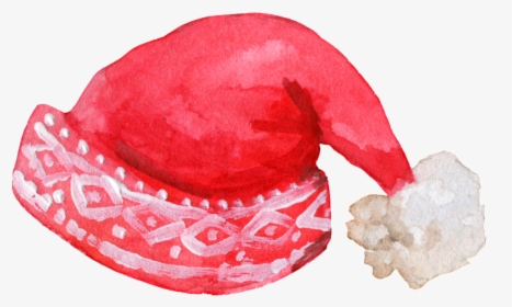 Hand Painted Cute Christmas Hat Png Transparent - Illustration, Png Download, Free Download