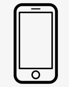 Smartphone Vector Icon - Cellphone Cartoon Black And White, HD Png ...