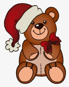 Teddy Bear Santa Claus Christmas Hat - Christmas Teddy Bear Template, HD Png Download, Free Download