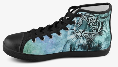 Watercolor Tiger Women"s High Top Canvas Shoes - Shoe, HD Png Download, Free Download