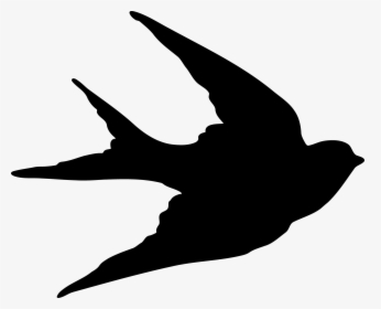 Bird Sparrow Swallow Silhouette Clip Art - Silhouette Free Bird, HD Png Download, Free Download
