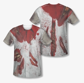 Completely New Ripped Up Zombie All Over T Shirt Tm52 - Ripped Up Zombie Clothes, HD Png Download, Free Download