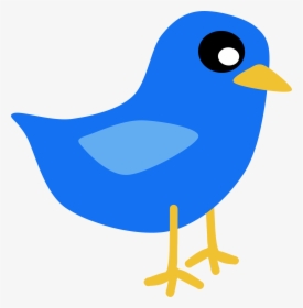 Blue Bird Silhouette Clip Art - Cartoon Blue Bird Drawing, HD Png Download, Free Download