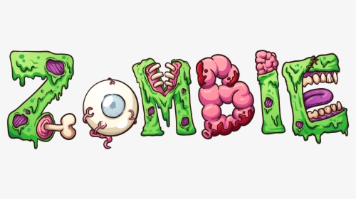 Cartoon Zombie Png Image Background - Zombie Text Png, Transparent Png, Free Download