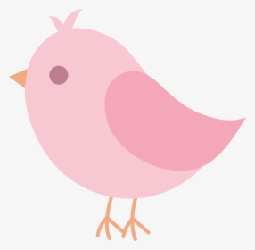 Cute Pink Bird Clipart - Pink Bird Baby Shower, HD Png Download, Free Download
