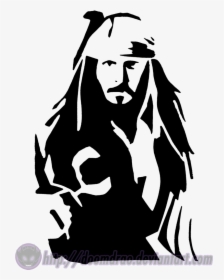 Jack Sparrow Black And White, HD Png Download, Free Download