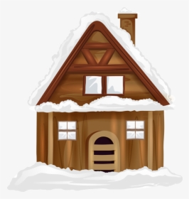 Winter House Transparent Png Image - House In Snow Clipart, Png Download, Free Download