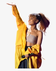 Ariana Grande In Yellow Dress On Stage Png Image - Ariana Grande 2016 Iheartradio Music Festival, Transparent Png, Free Download