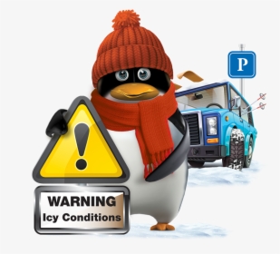 Image Of The Sfm Penguin Warning Of Icy Conditions - Penguin, HD Png Download, Free Download