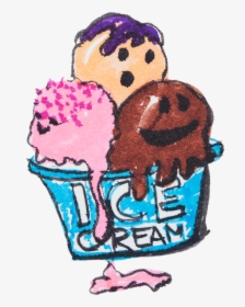 Raw Ice Cream Drawing, HD Png Download, Free Download