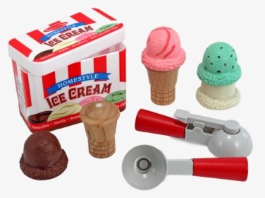 Ice Cream Cone Scoop & Stack Playset - Melissa Doug Ice Cream, HD Png Download, Free Download