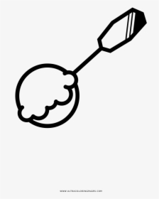 Ice Cream Scoop Coloring Page - Ice Cream Scoop Coloring Pages, HD Png Download, Free Download