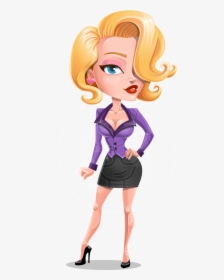 Cartoon Elegant Woman Vector Character Aka Charlotte - Sexy Woman Cartoon Png, Transparent Png, Free Download
