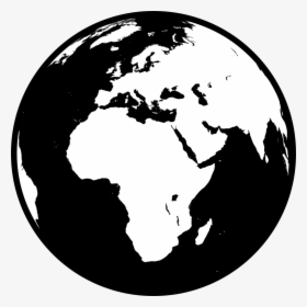 Africa, Asia, Earth, Europe, Globe - Earth Logo Black And White, HD Png Download, Free Download