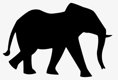 African Elephant Indian Elephant Clip Art - Silueta De Un Elefante, HD Png Download, Free Download