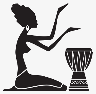Silhouette African Woman Vector, HD Png Download, Free Download