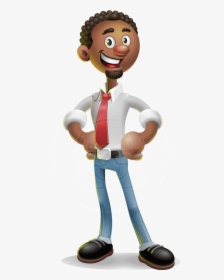 African-american Businessman 3d Vector Cartoon Character - C3d Cartoon Characters Png, Transparent Png, Free Download