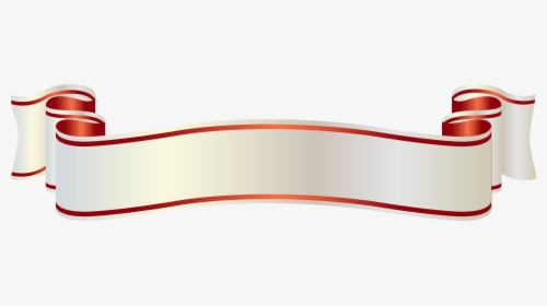 Ribbon Web Banner Clip Art - White Red Ribbon Png, Transparent Png, Free Download
