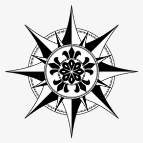 Cool Compass Rose Designs - Simple Compass Vector Transparent, HD Png Download, Free Download