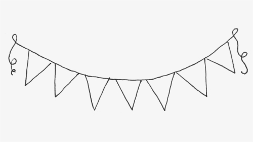 Transparent Png White Banner - Bunting Clipart Black And White, Png Download, Free Download