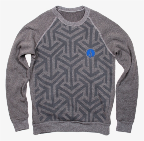 Pattern Sweatshirt In Royal Blue And Cool Grey On Premium - Sweater, HD Png Download, Free Download
