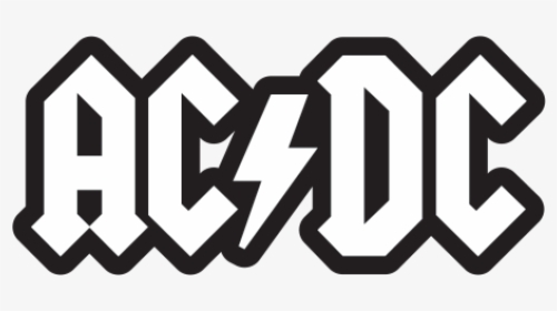 Ac/dc Sticker Logo Decal For Those About To Rock We - Ac Dc Logo White, HD Png Download, Free Download
