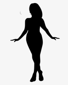 Woman, Dance, Pirouette, Curvy, Silhouette, Black - Silhouette Plus Size Women, HD Png Download, Free Download