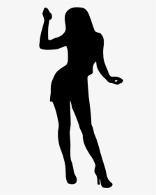 Standing,shoulder,woman - Woman Silhouette Clipart, HD Png Download, Free Download