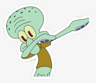 ##stickers #tumblr #cute #overlay  #spongebob #dab - Squidward Dabbing Png, Transparent Png, Free Download