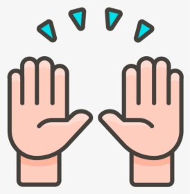 Nails Emoji Png -raising Hands Emoji - Emoji Manos Arriba, Transparent Png, Free Download