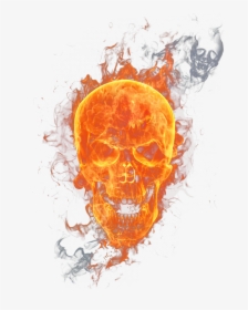 Skull Fire Clipart Skull Flame Combustion - Skull Fire, HD Png Download, Free Download