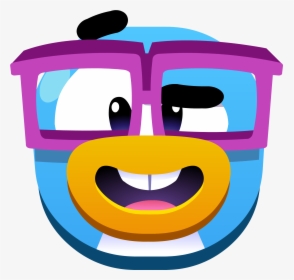 Nerd Clipart Emoji - Emojis De Club Penguin, HD Png Download, Free Download