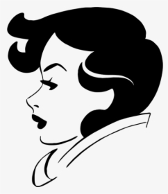 Woman With Make-up Profile Vector Graphics - Png Woman Profile Logo, Transparent Png, Free Download