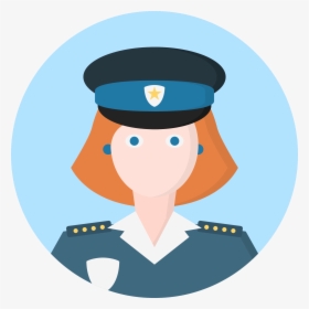 Woman Vector Police - Police Woman Icon, HD Png Download, Free Download