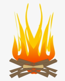 Smore Bonfire Campfire Clip Art - Cartoon Log Fire Png, Transparent Png, Free Download