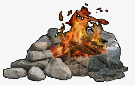 #fire #campfire #bonfire @libertymoon74 - Rock Transparent, HD Png Download, Free Download