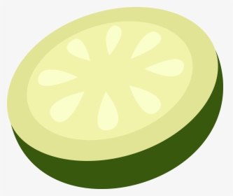 Cucumber Slice Vector Art - Cucumber Slice Cartoon Png, Transparent Png, Free Download