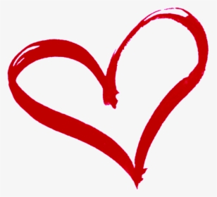 Red Outline Heart Clipart - Transparent Background Heart Png, Png Download, Free Download