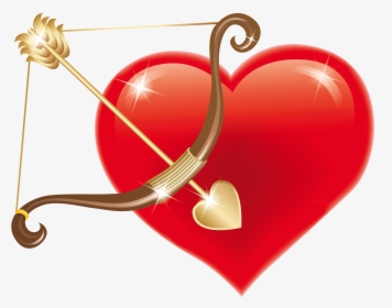 Small Red Heart Png Images & Pictures - Pink Cupid's Bow And Arrow, Transparent Png, Free Download