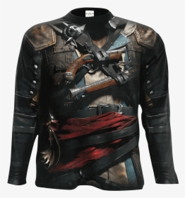 Assassins Creed Iv Black Flag Edward Uniform Long Sleeve - T Shirt Assassin's Creed, HD Png Download, Free Download