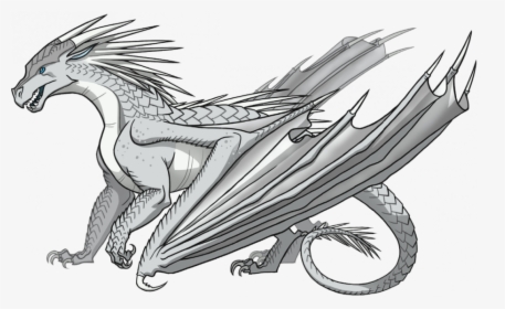 Wings Drawing On Wall Tutorial Flying Free Pages - Wings Of Fire Icewing Drawing, HD Png Download, Free Download