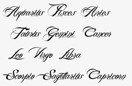 Aries In Different Tattoos Fonts, HD Png Download, Free Download