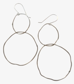 Perfectly Imperfect Intertwined Double Circle Earrings - Line Art, HD Png Download, Free Download