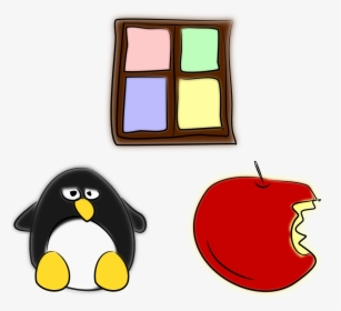 Linux Penguin Apple Windows Clipart , Png Download - Apple Windows And Linux, Transparent Png, Free Download