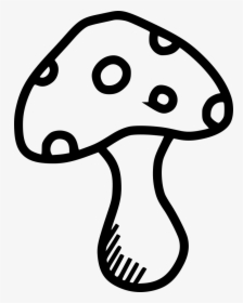 Mushroom Plant Spring Food Vegetable - Line Drawing Of Mushroom, HD Png Download, Free Download