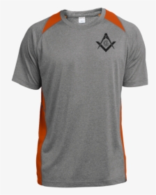 Square & Compass Sport Tek T Shirt - Active Shirt, HD Png Download, Free Download